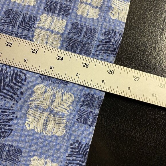 Nat Nast Shirt Men M Blue Geo Tribal Tiki Hawaiian Camp Button Up Silk Cotton - Picture 11 of 11